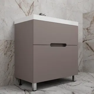 Напольная тумба под раковину Style Line Матис ЛС-00002439 80 см тауп тёмный